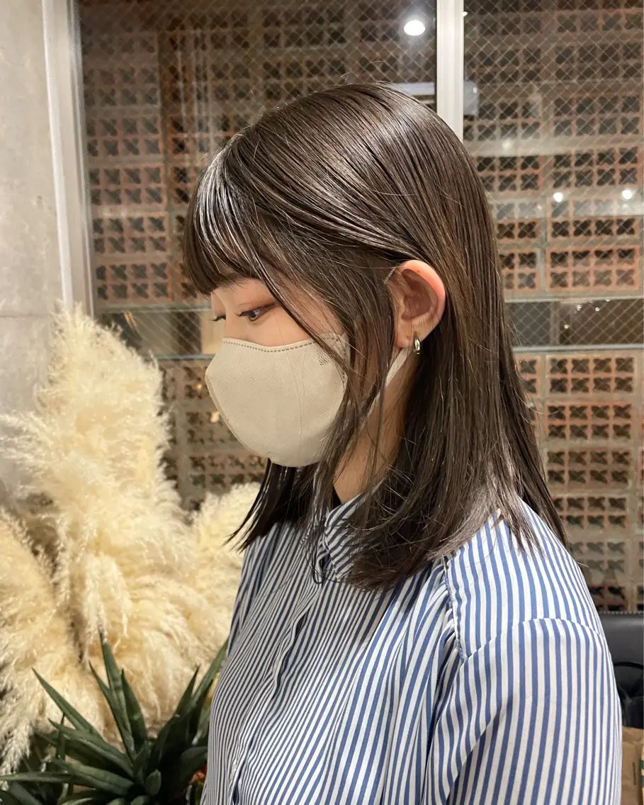 ミディアム カラー カット ヘアカラー 表参道🌿赤み消し カラー/チナツのヘアスタイル