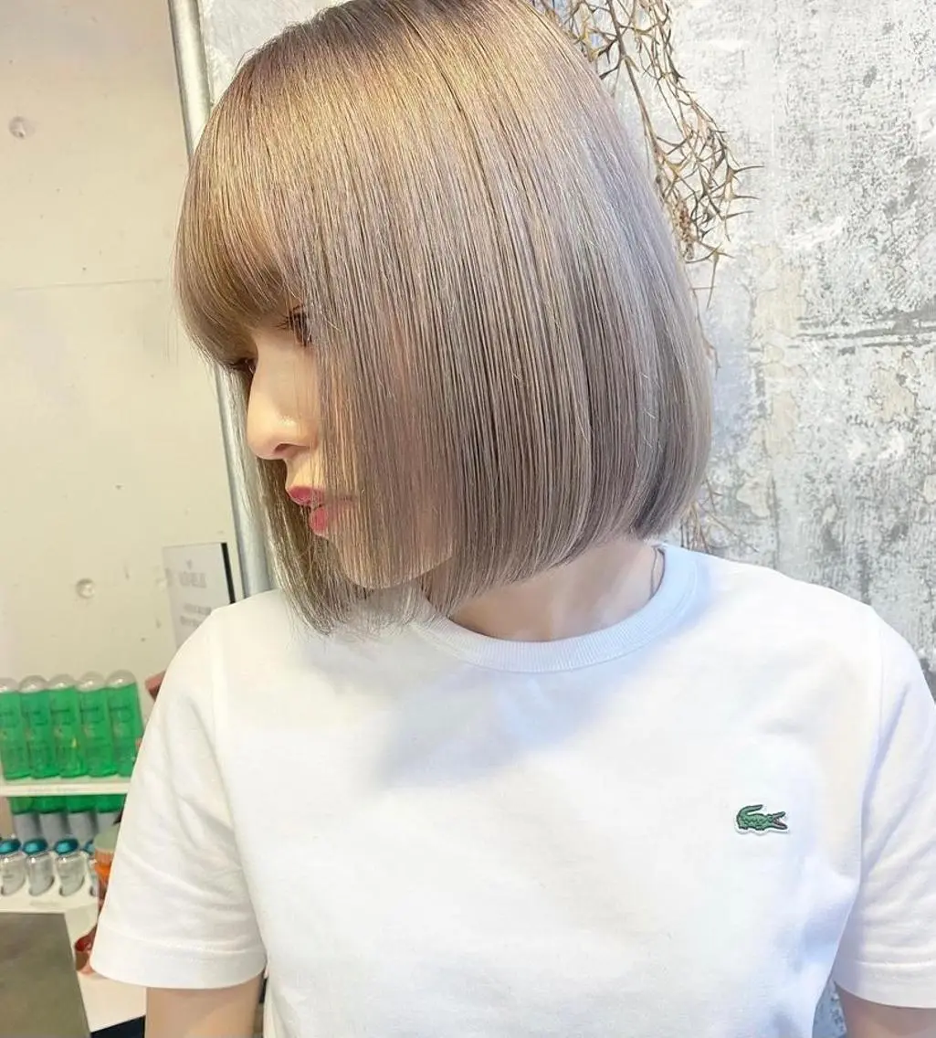 ショート カラー ヘアアレンジ ヘアカラー 福岡似合わせレイヤー /ウルフ/ハイトーンのヘアスタイル