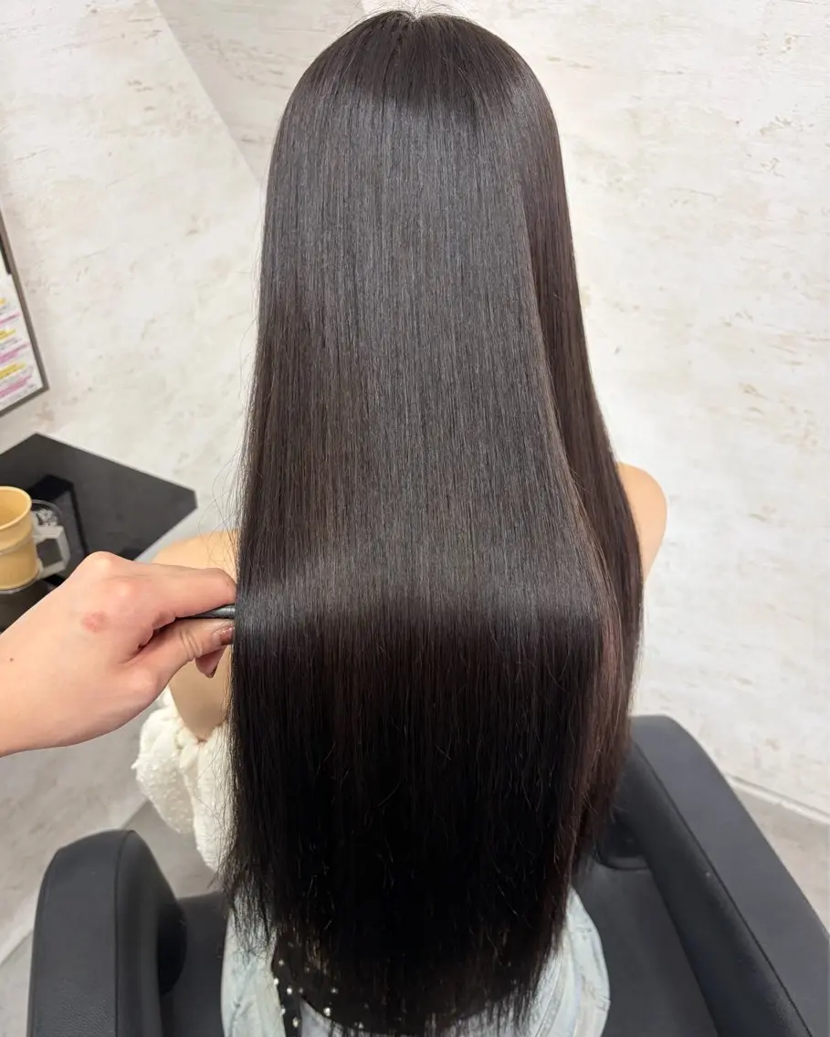 ロング 縮毛矯正 カット ヘアカラー 縮毛矯正 トリートメント 縮毛矯正🎀髪質改善 の専門家tomonaのヘアスタイル