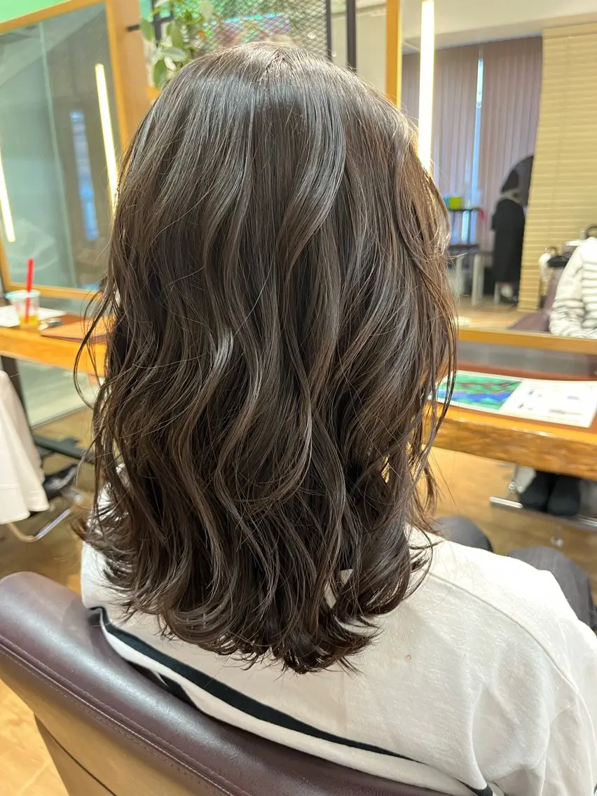 ミディアム ボブ 大人カラー✳︎ボブ 横関由美のヘアスタイル