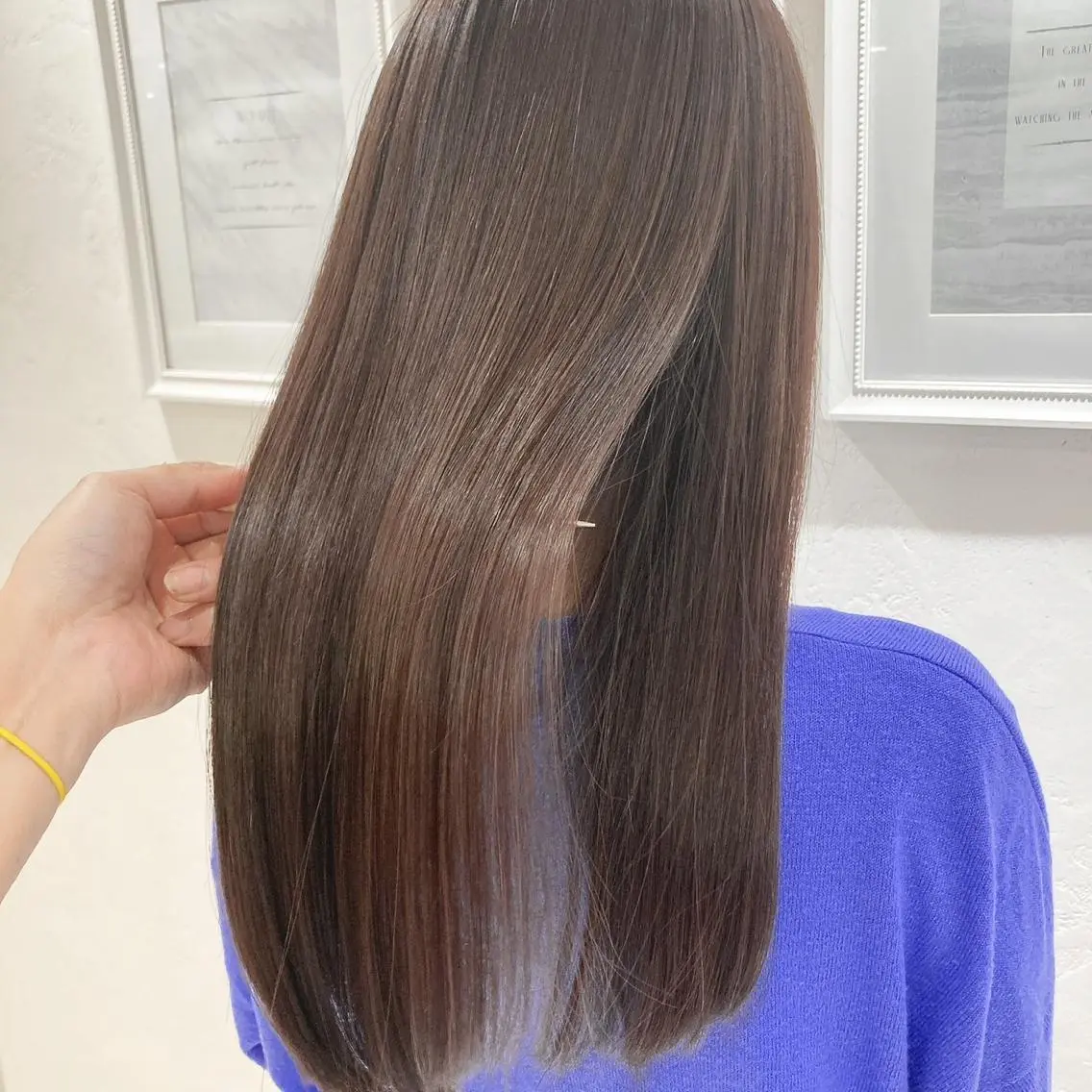✨💕大人気クーポン💕✨ダメージレス縮毛矯正+最新イルミナカラー+カット💗+2STEPトリートメント付❤️の写真