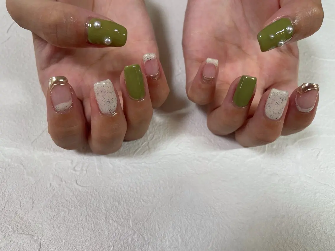 ネイル ジェルネイル 韓国ネイル メンズネイル パラジェル 春ネイル ハンドネイル kiki nail &brow二子玉川のネイルデザイン