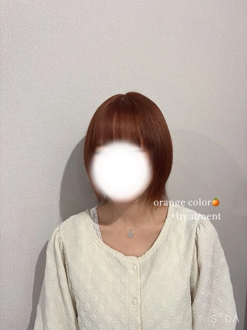 ミディアム ヘアカラー トリートメント miyuu/ボブ /透明感カラー🥣のヘアスタイル