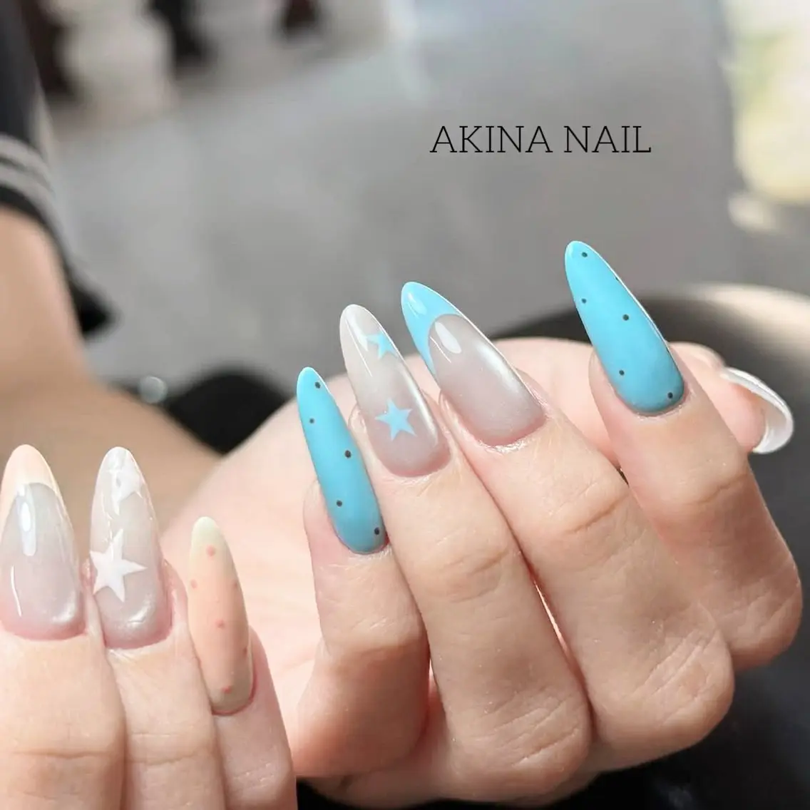 セミロング ハンドネイル Akina Nail 亀戸のネイルデザイン