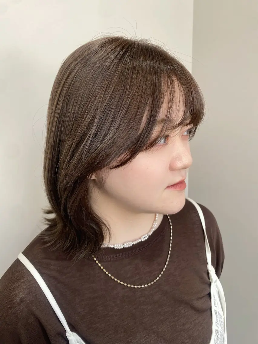 ミディアム カット ヘアカラー トリートメント 🫧るみ/髪質改善/ 透明感カラー🫧のヘアスタイル