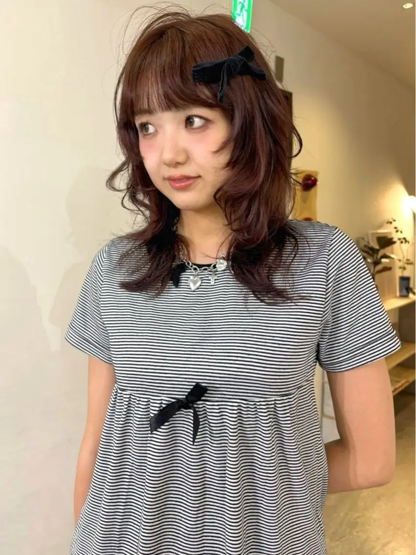 ロング カラー カット ヘアカラー mizuki/ピンク ベージュ.レイヤーのヘアスタイル