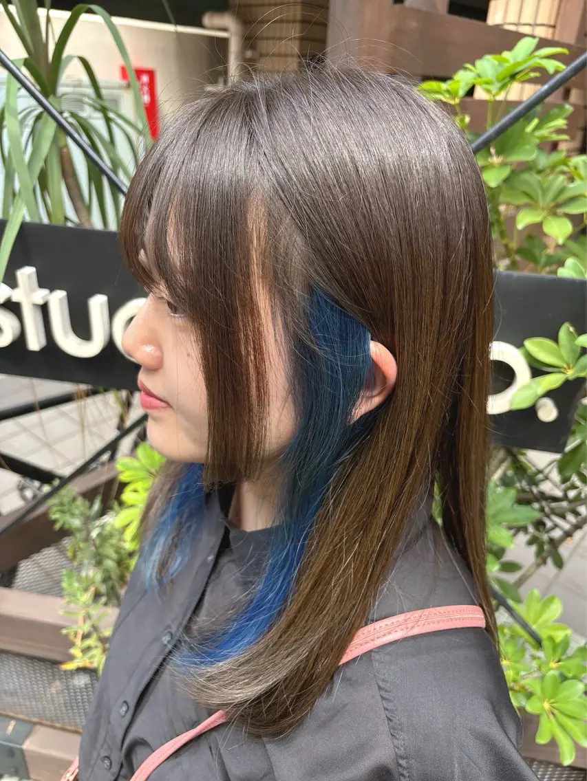 🌈✨ケアブリーチデザインカラー(部分ブリーチ+カラー)【カット無し/ロング料金込み】の写真