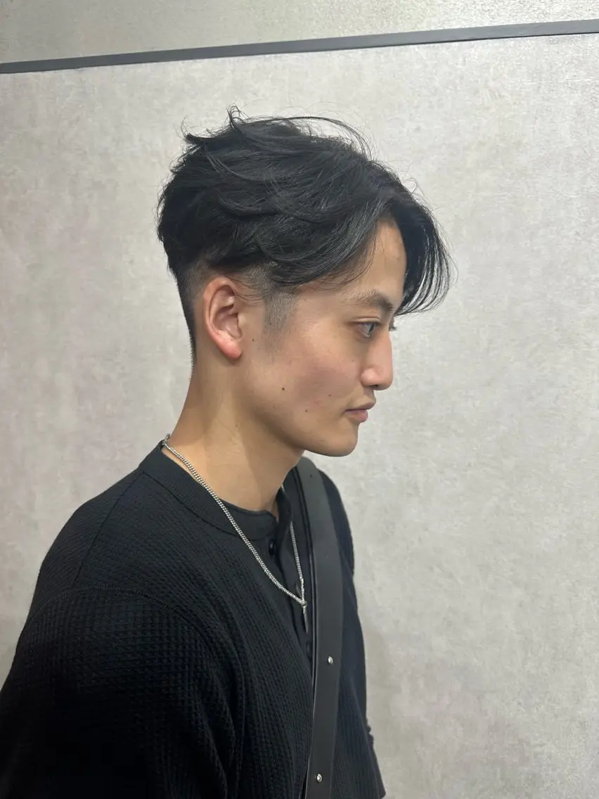 パーマ メンズ カット パーマ AiM エイム　韓国レイヤーのヘアスタイル