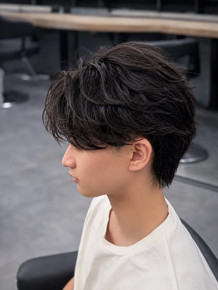 パーマ メンズ フェザーパーマ メンズパーマ パーマ メンズ特化🔥池袋 藤田孝太郎のヘアスタイル
