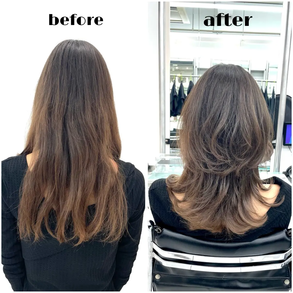 ミディアム ミディアムレイヤー くびれヘア レイヤーカット 海外ヘア / Juanのヘアスタイル