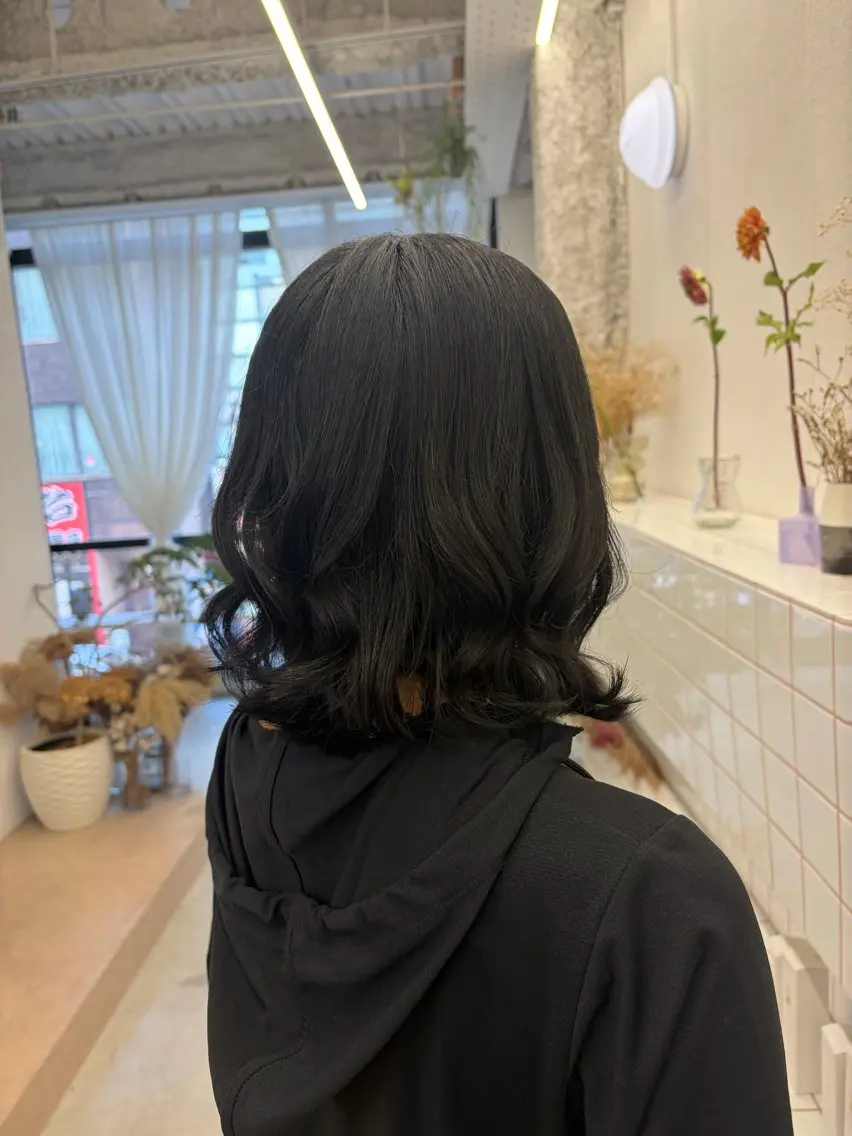 ミディアム カラー ヘアカラー トリートメント 透明感カラー/名古屋 /栄/木下奈々望のヘアスタイル