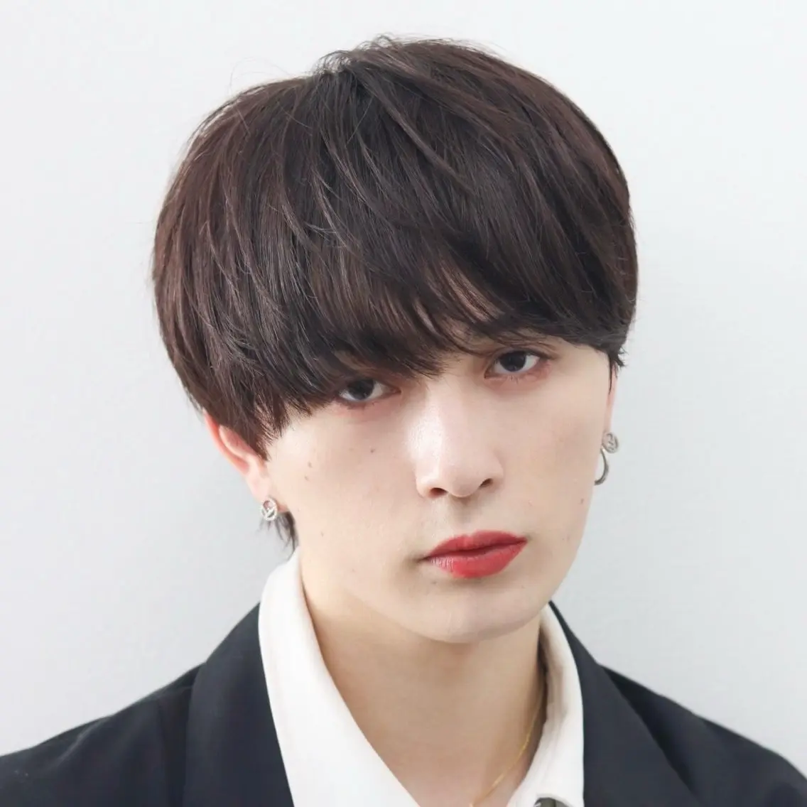 ショート カラー パーマ メンズ カット ヘアカラー トリートメント 🔥メンズ極🔥韓国 シャドウ/波巻き柿崎のヘアスタイル