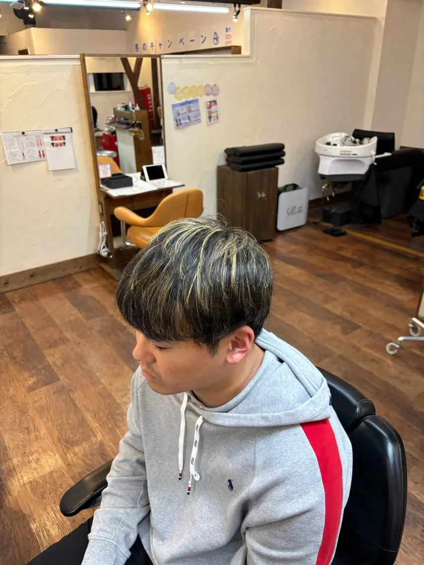 メンズカット+メッシュの写真