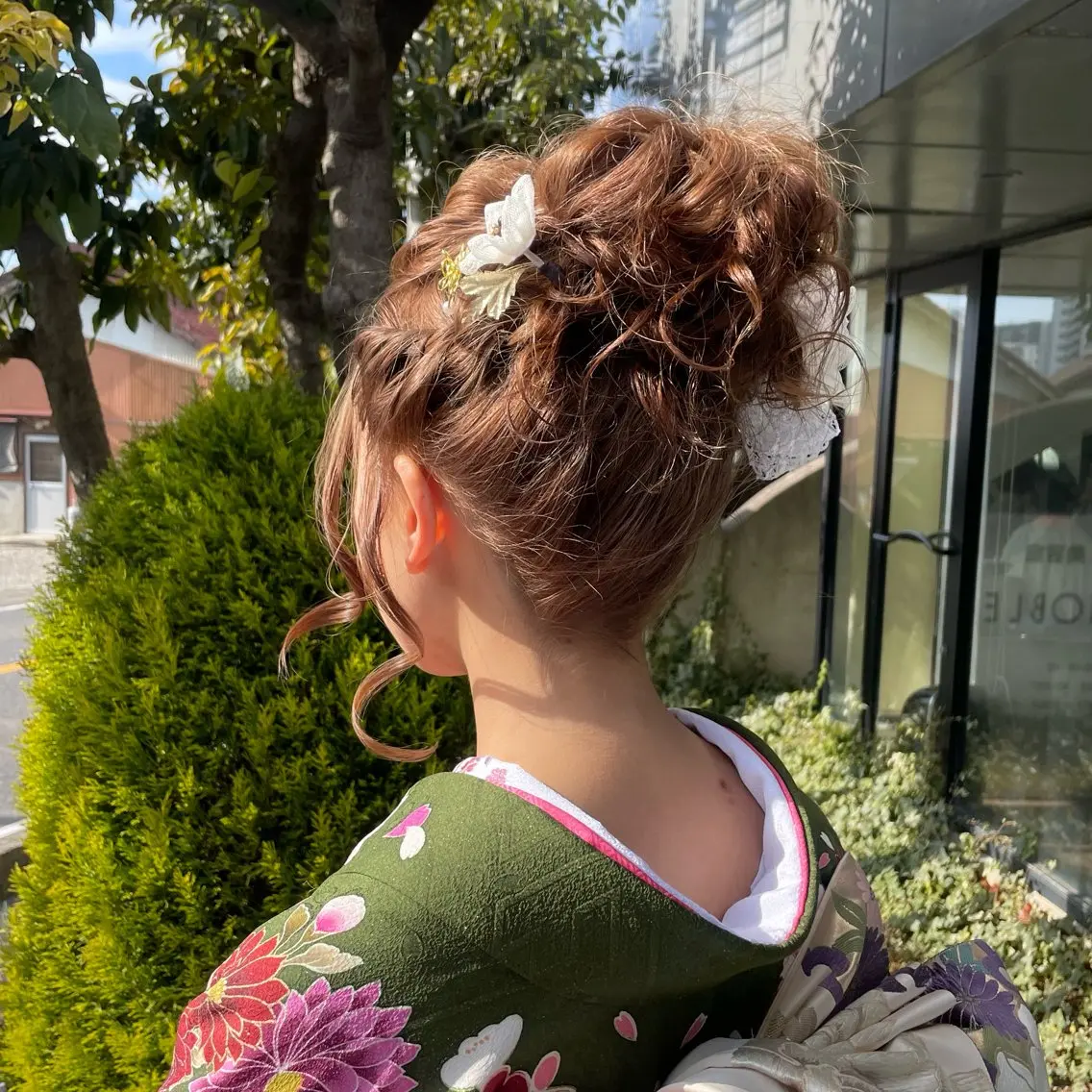 ヘアアレンジ 成人式 山田 里美のヘアスタイル