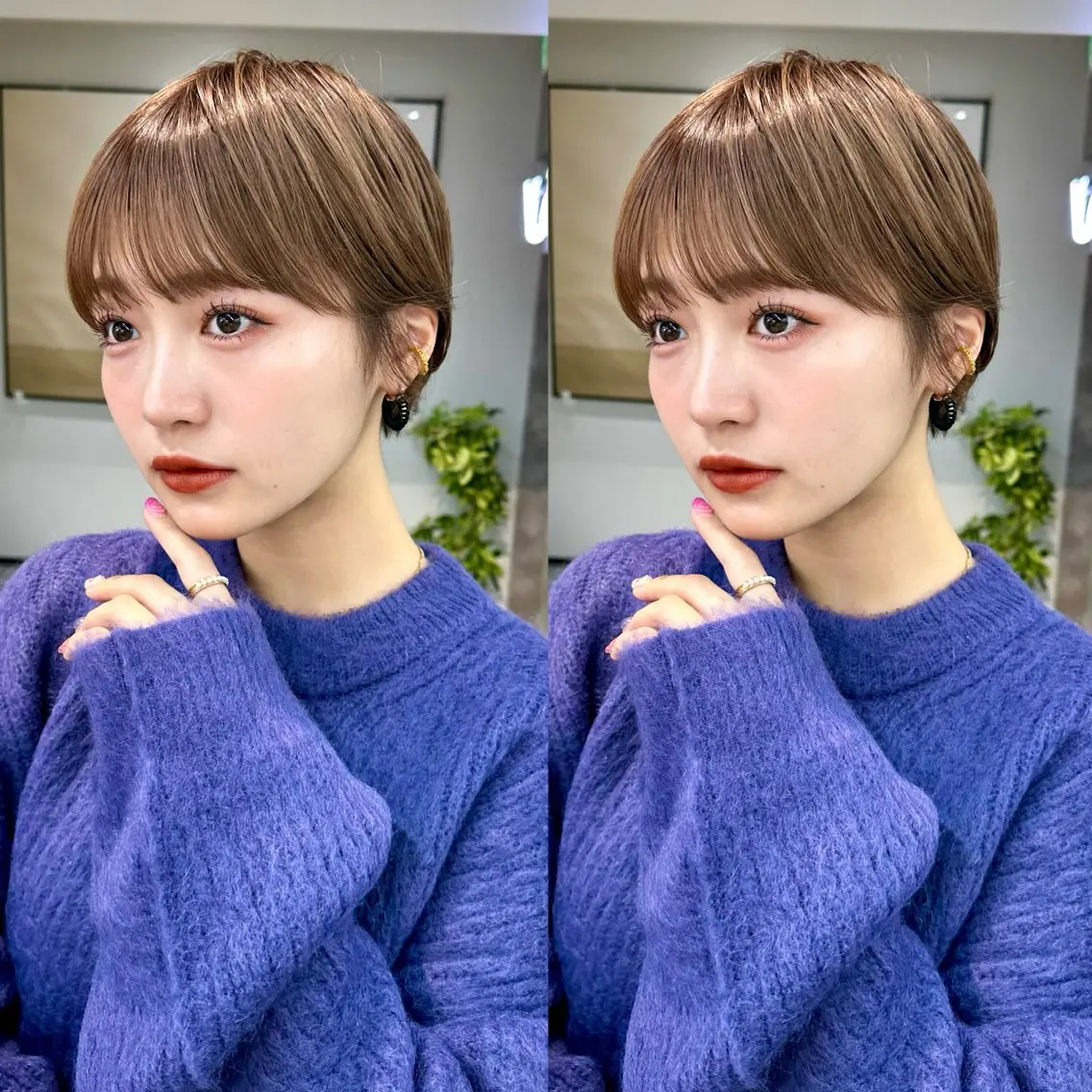 ショート カット ヘアカラー 骨格診断で絶対可愛い ✨丸みショート✨凌弥のヘアスタイル