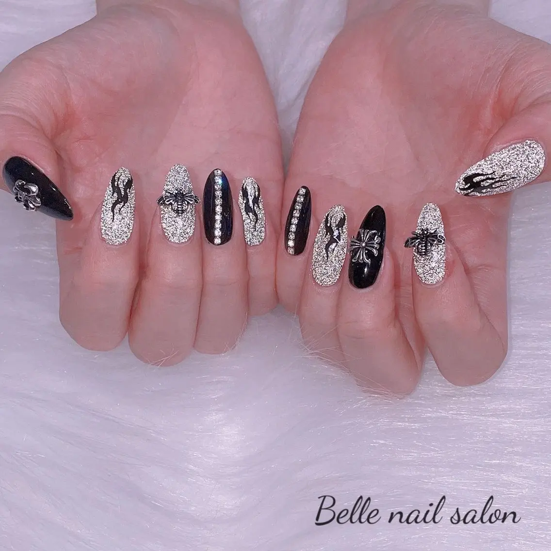 ネイル オーロラネイル フットネイル 韓国ネイル ラメ(グリッター) ラメグラデーション Belle nail salon 新小岩のネイルデザイン