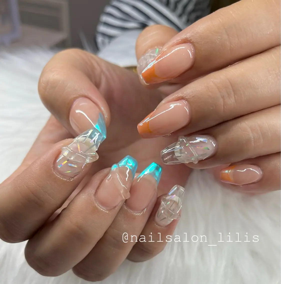 ネイル 夏ネイル ハンドネイル nailsalon Lilisのネイルデザイン