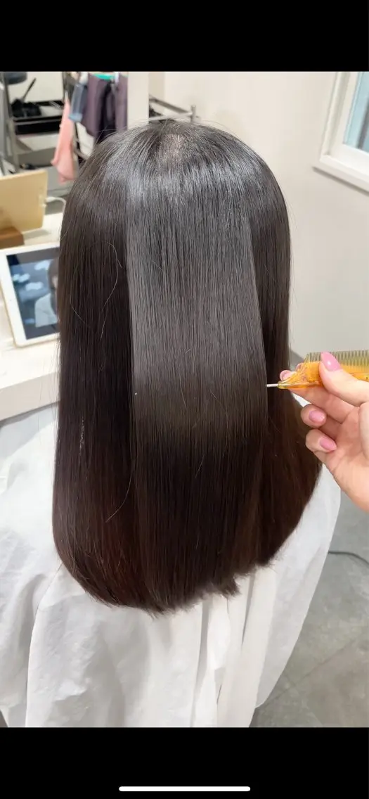 ロング パーマ 髪質改善 縮毛矯正 トリートメント 美髪矯正特化美容師✨ あんりのヘアスタイル