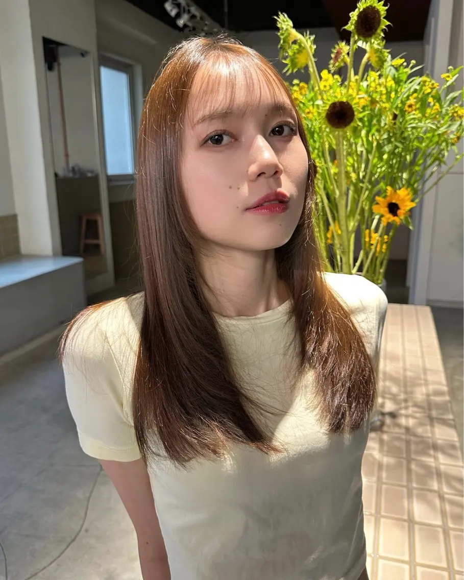 ロング カット ヘアカラー 似合わせが得意 村松慧汰のヘアスタイル