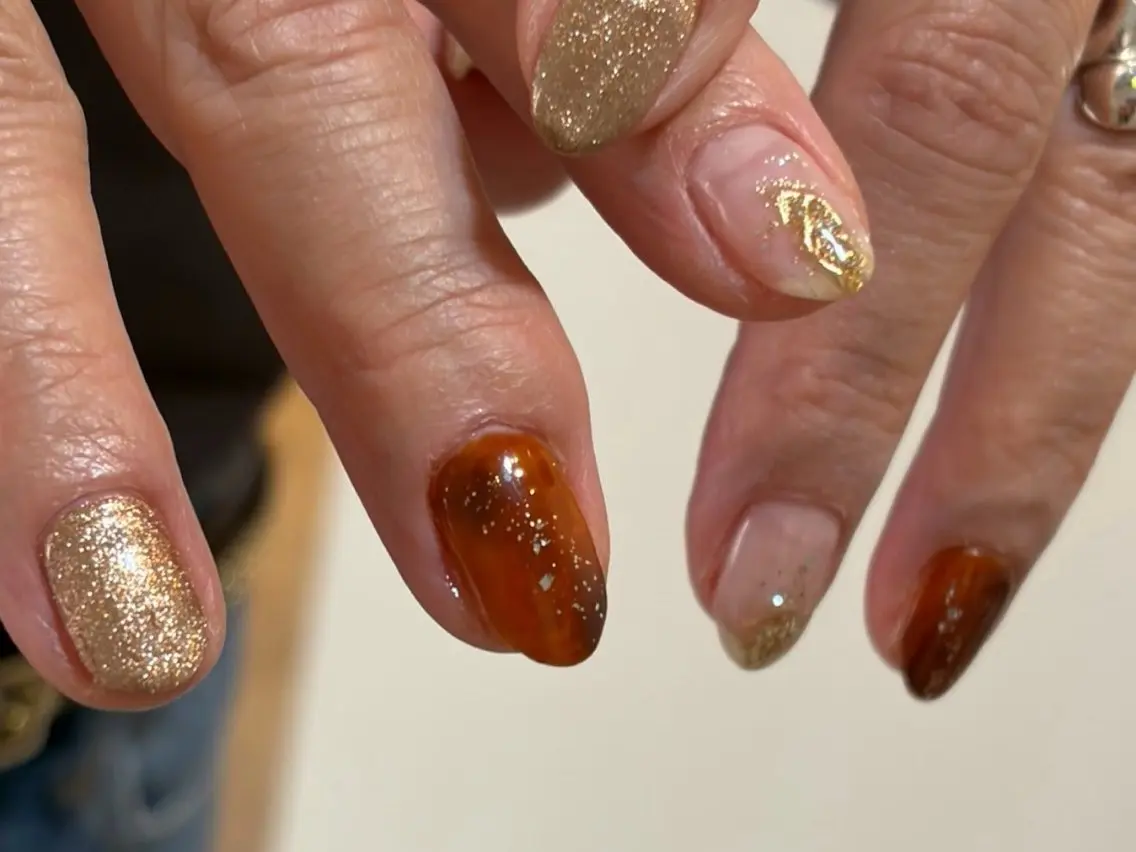 ネイル メンズネイル ニュアンスネイル ハンドネイル RayJU アイブロウ/ネイルのネイルデザイン