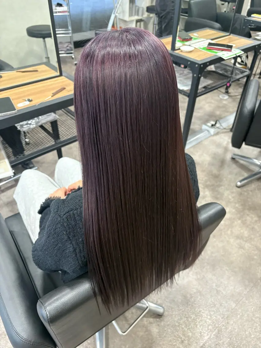 ロング カラー カット ヘアカラー トリートメント 長井 陽菜のヘアスタイル