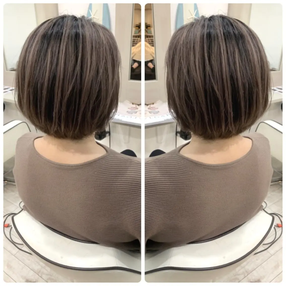 ショート カラー カット ヘアカラー トリートメント 京都大人女性ショート 徒歩1分/秋山のヘアスタイル