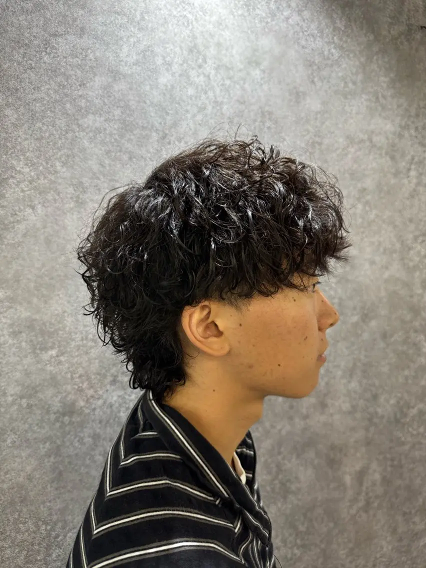 ミディアム パーマ メンズ シュンヤ🔥メンズ パーマ特化🔥新小岩のヘアスタイル