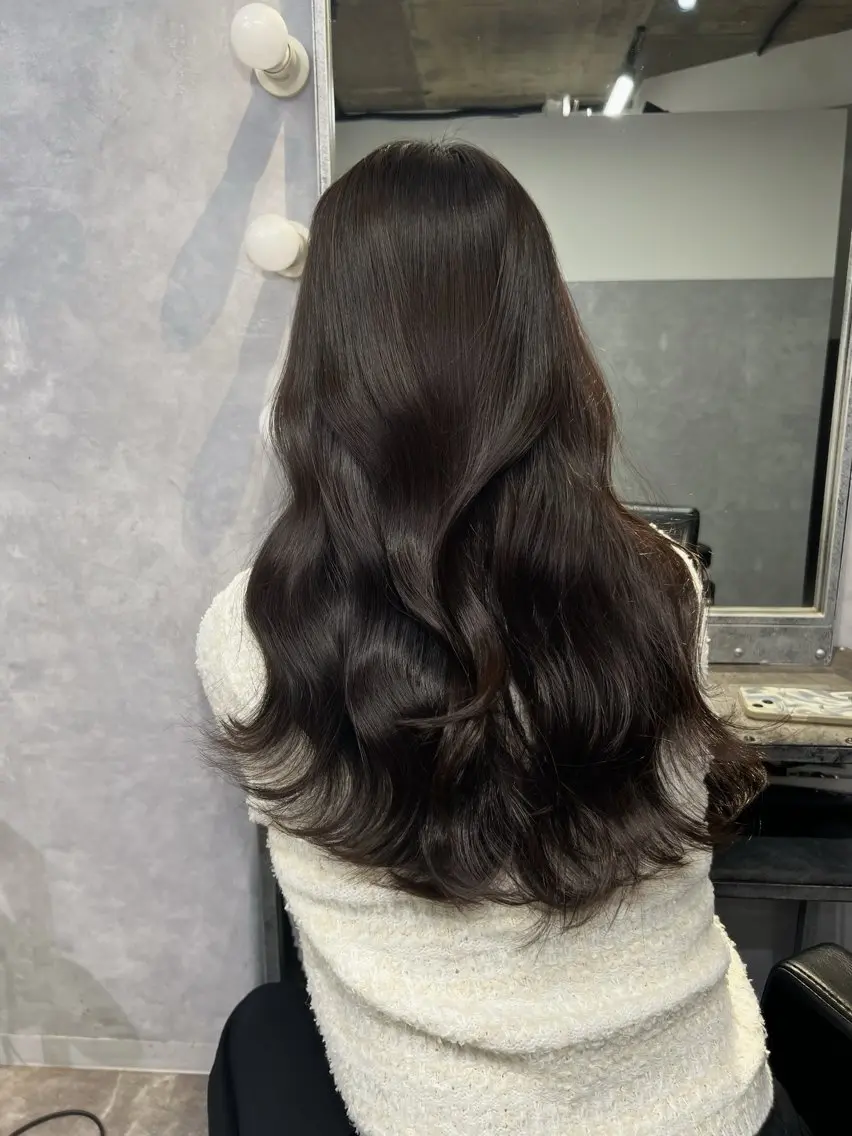 ロング カラー 透明感カラー ヘアカラー トリートメント 透明感/レイヤー 🇰🇷tomonaのヘアスタイル