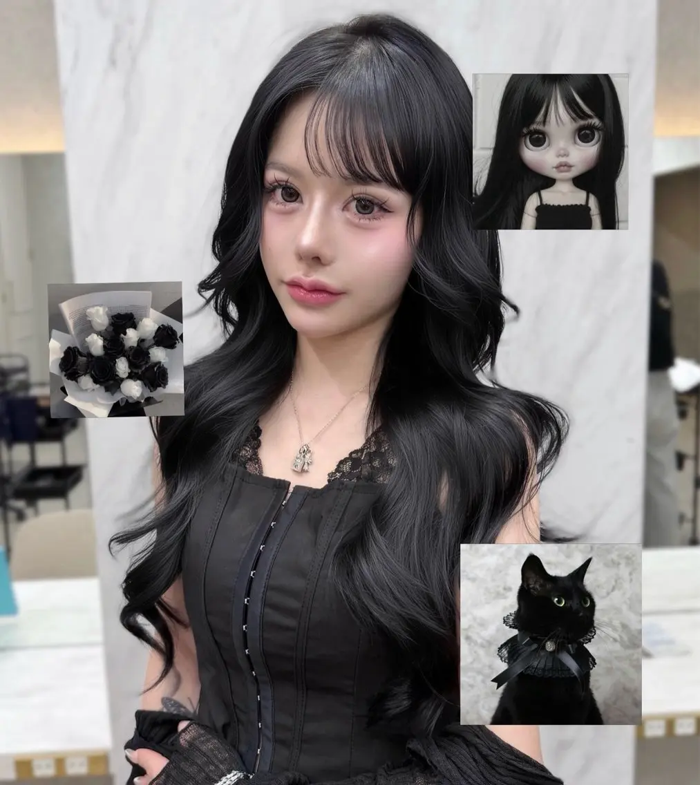 セミロング カット ヘアカラー MOE 福岡韓国ヘア✧︎のヘアスタイル