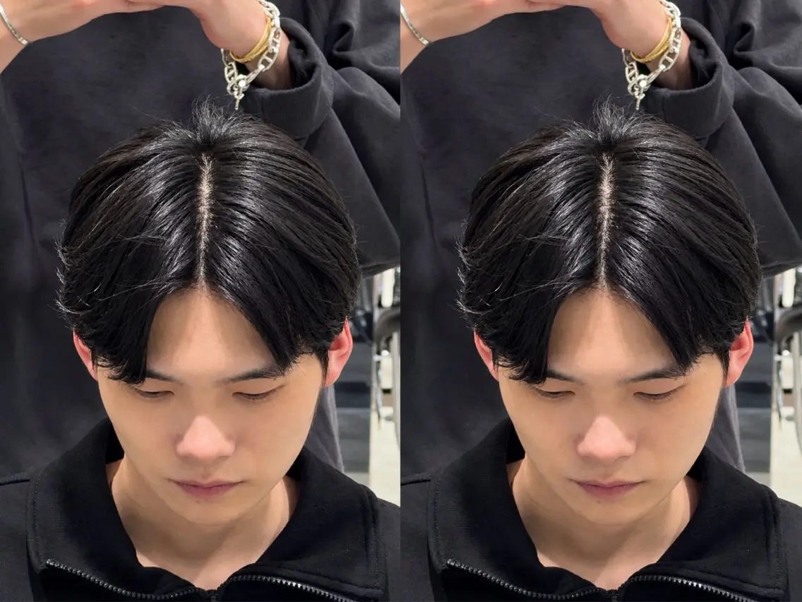 ショート パーマ メンズ カルマパーマ メンズパーマ カット パーマ トリートメント 🎸men's🎸 毛流れパーマ/renのヘアスタイル