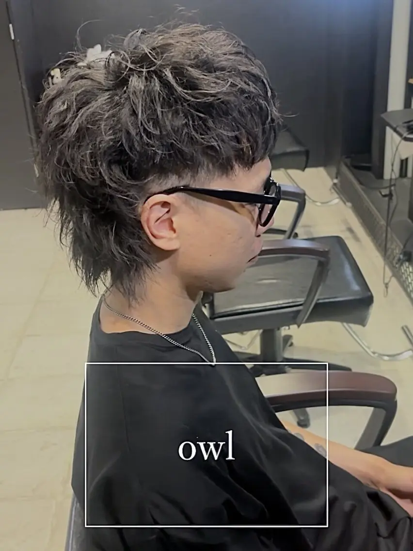 ショート ヘアアレンジ メンズ 刈り上げ メンズウルフカット マレットヘア ウルフカット カット メンズ専門 美容師✨ アメ村 堀江颯瑛のヘアスタイル