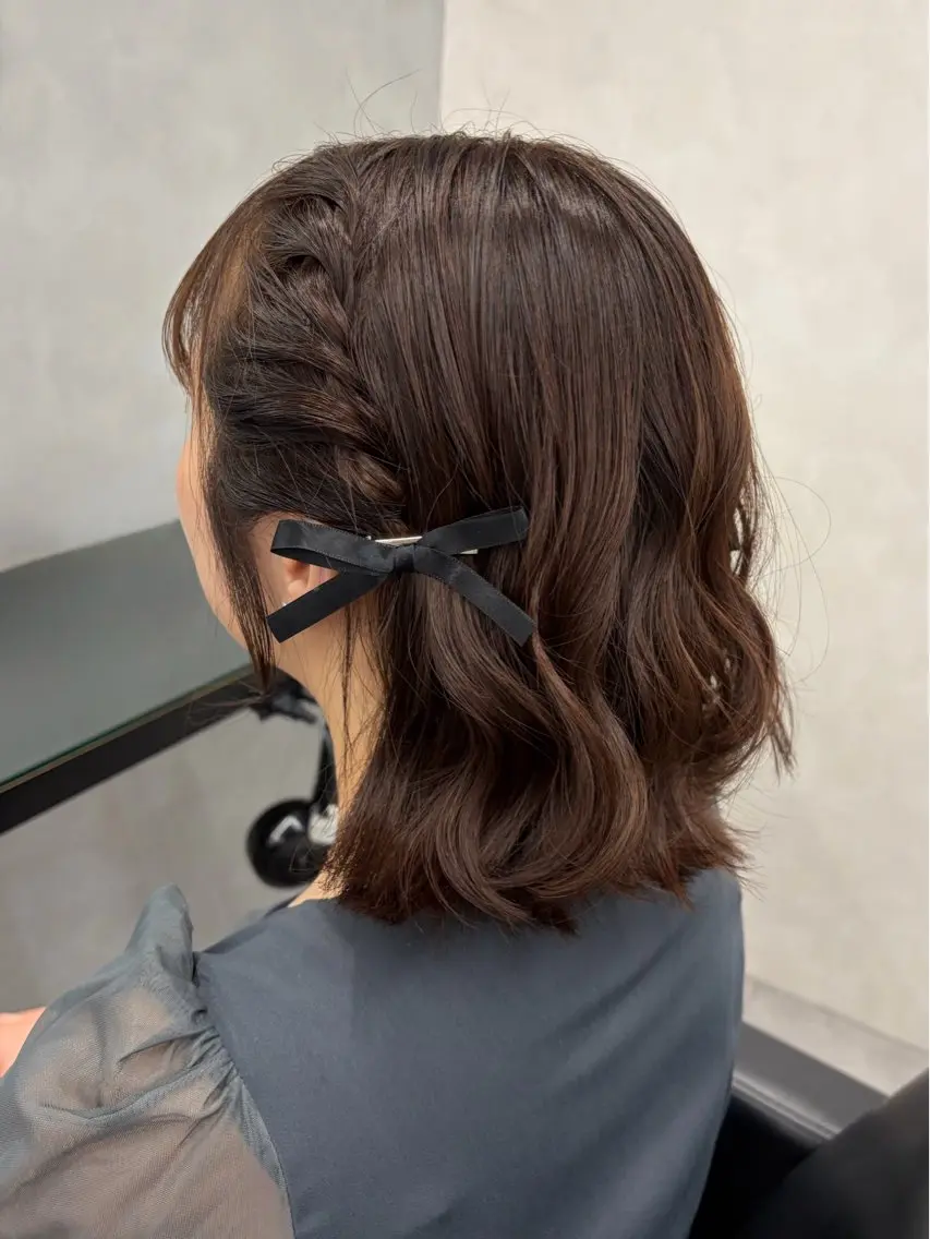 ヘアアレンジ ヘアセット ミルクティーカラー/ レイヤーカットAyaのヘアスタイル