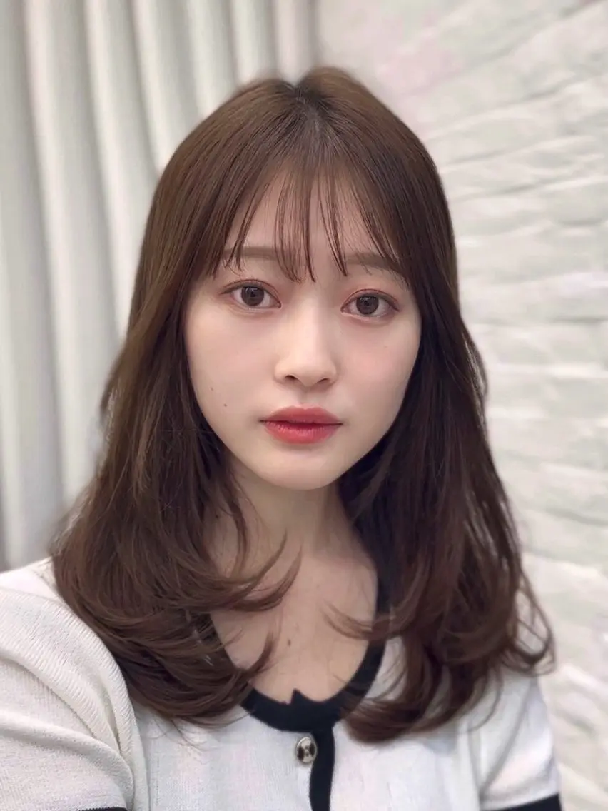セミロング カラー パーマ ヘアアレンジ メンズ メンズ韓国風 イルミナカラー 髪質改善 韓国風ヘア レイヤーカット 韓国ヘア×2way 🇰🇷和知拓郎のヘアスタイル