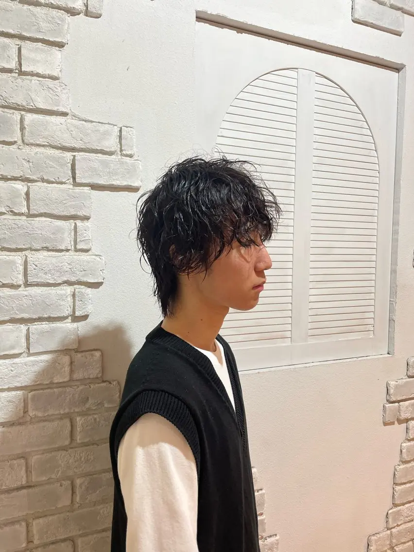ショート メンズ カット パーマ 【水素カラー/メンズ 】Lee布施/純平のヘアスタイル