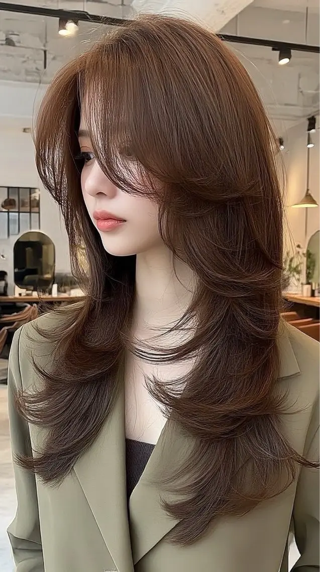 ロング カラー ヘアカラー 韓国×艶ハイトーンが かわいい✨️リオ🍒のヘアスタイル