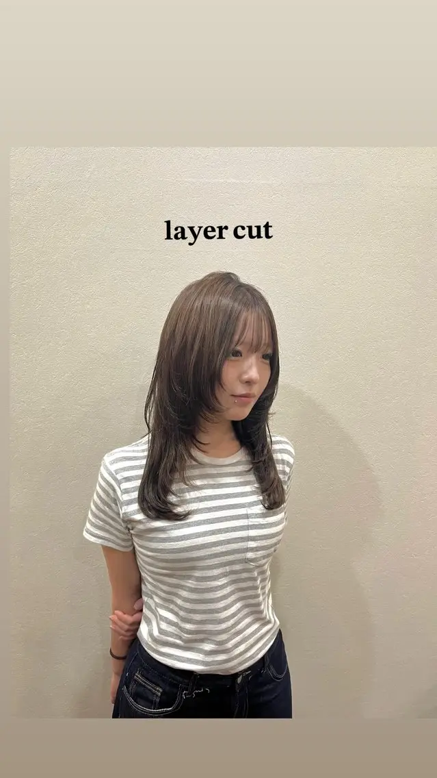 セミロング 西林 玲那のヘアスタイル