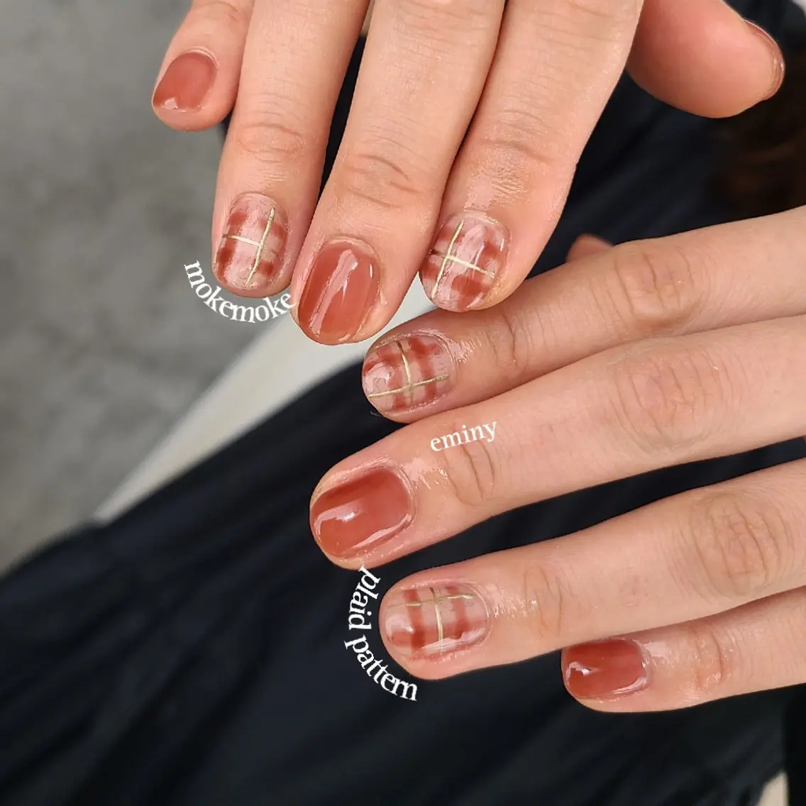 ネイル ショートネイル 冬ネイル ハンドネイル nail salon  eminyのネイルデザイン