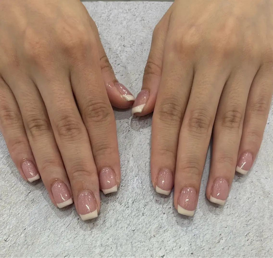 ネイル フレンチネイル _white 上本町のネイルデザイン
