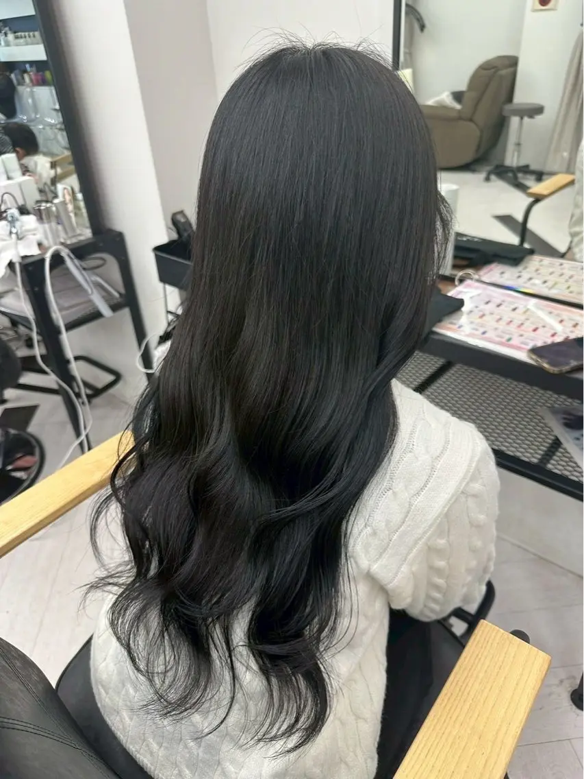 ロング ヘアカラー トリートメント himari💜 暖色/レイヤーカットのヘアスタイル