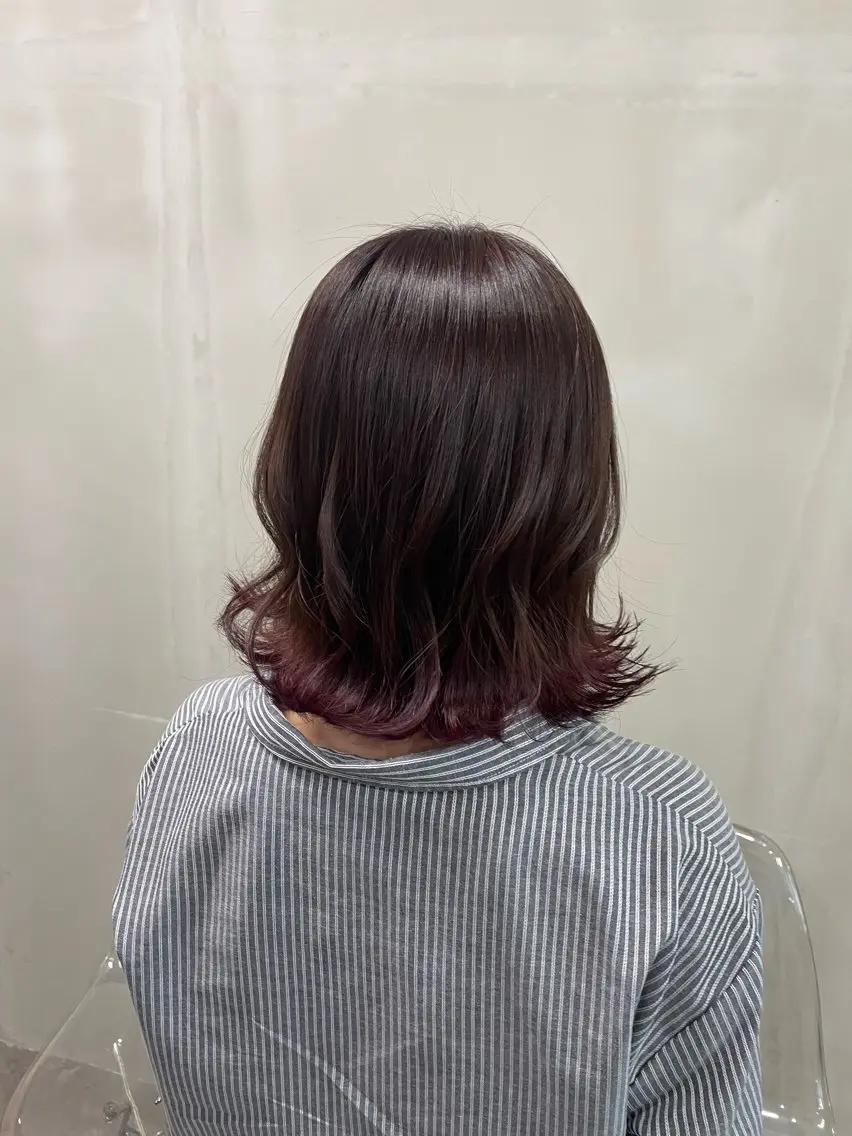 カラー カシス デザインカラー ユウ/ ALLEN hairのヘアスタイル