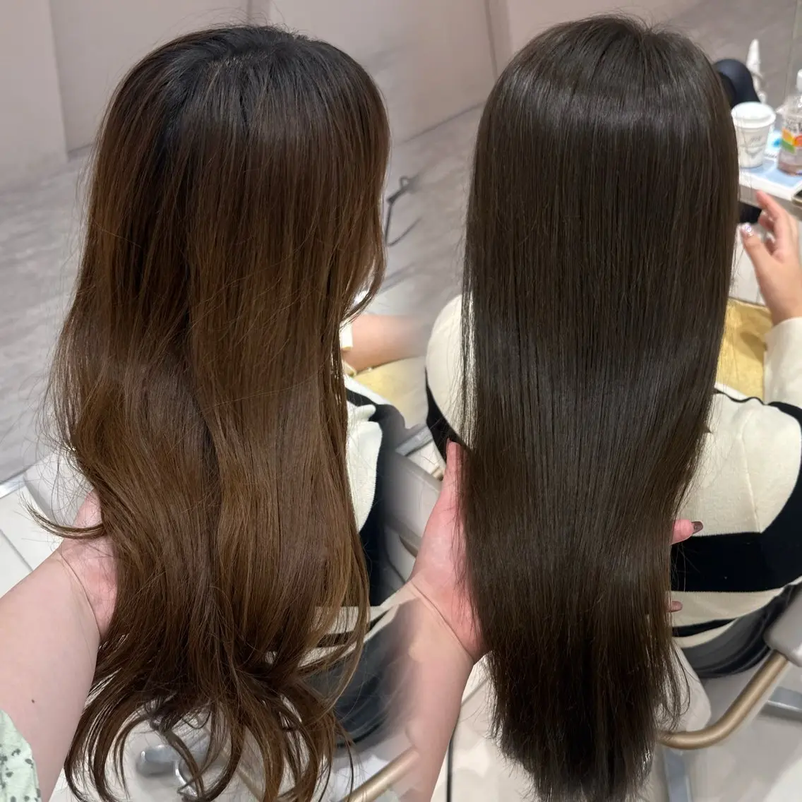 ロング カラー ヘアカラー トリートメント 内田 志乃のヘアスタイル