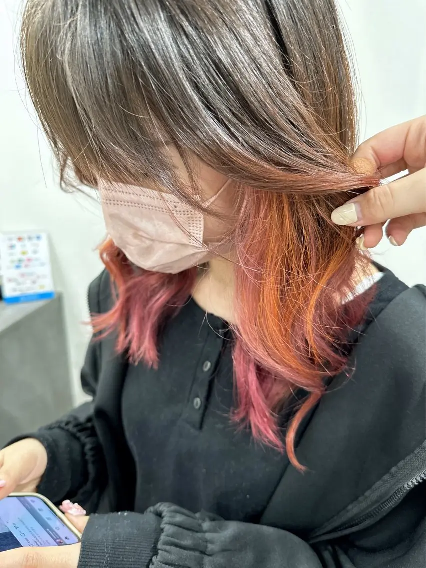 ミディアム カラー さあや 【透け感/艶感】のヘアスタイル