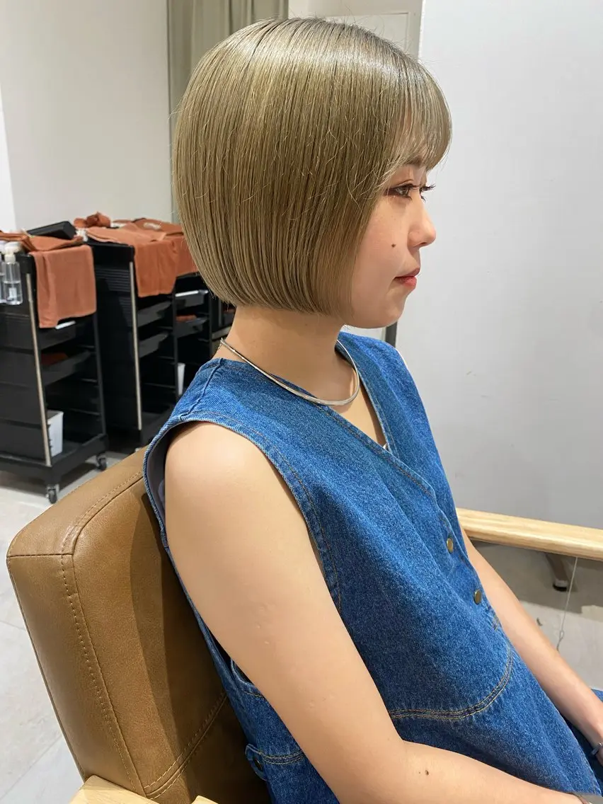 ショート カラー ボブ カット ヘアカラー トリートメント クロスパーマ🥇韓国 ヘア🇰🇷濵田航希のヘアスタイル