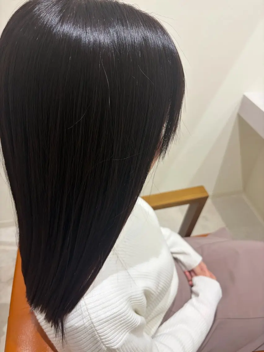 ミディアム 髪質改善 縮毛矯正 カット ヘアカラー トリートメント 大人可愛い/髪質改善 /Misakoのヘアスタイル