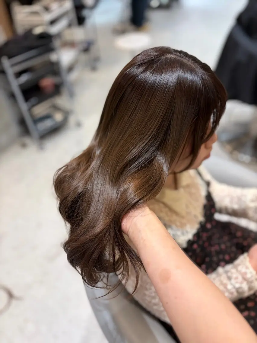 セミロング カラー カット ヘアカラー トリートメント アレンジ/レイヤー 赤み消し/はるかのヘアスタイル