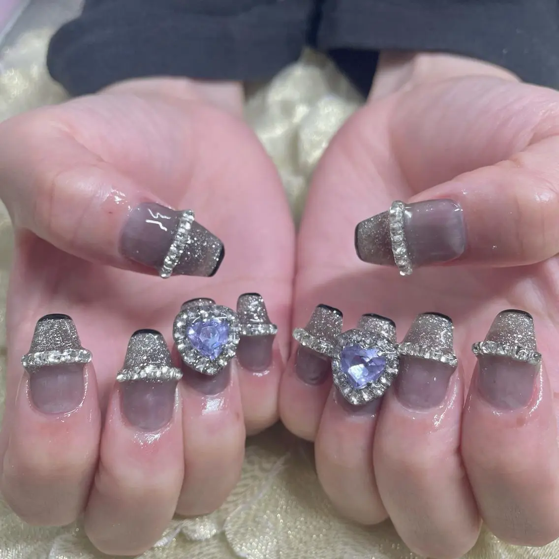 ネイル ジェルネイル キラキラネイル 韓国ネイル ストーンネイル J terrace Nailのネイルデザイン