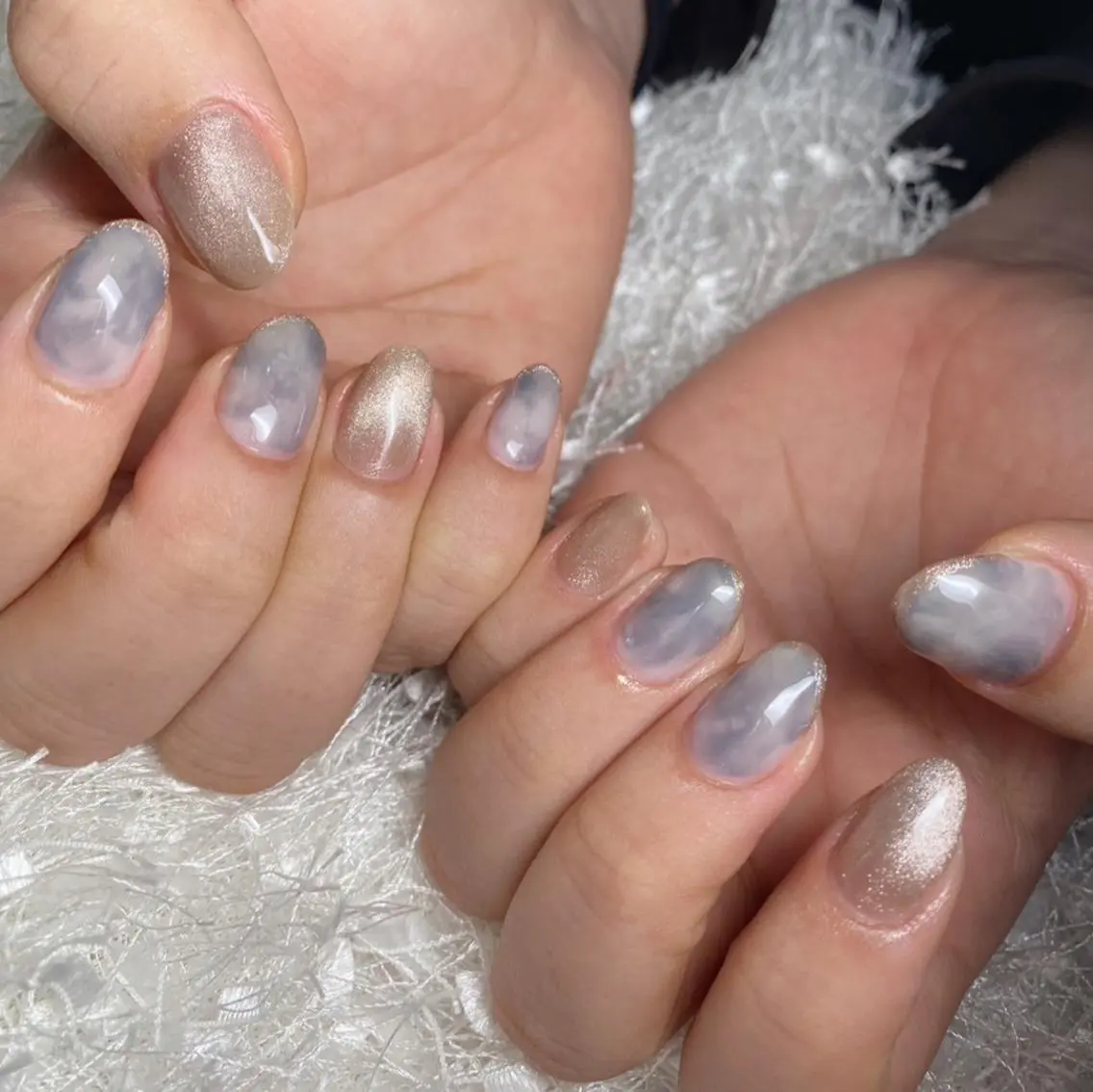 ネイル 長さ出し フレンチネイル ジェルネイル グラデーション 韓国ネイル ハンドネイル Nail&eye Belire 新宿のネイルデザイン