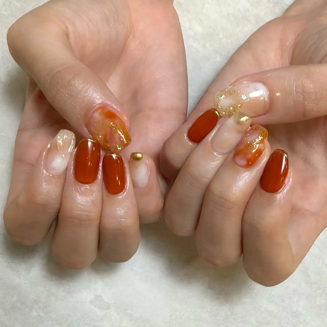 ネイル 大理石ネイル(マーブル) ニュアンスネイル ハンドネイル ネイルアトリエ 【Order.】のネイルデザイン