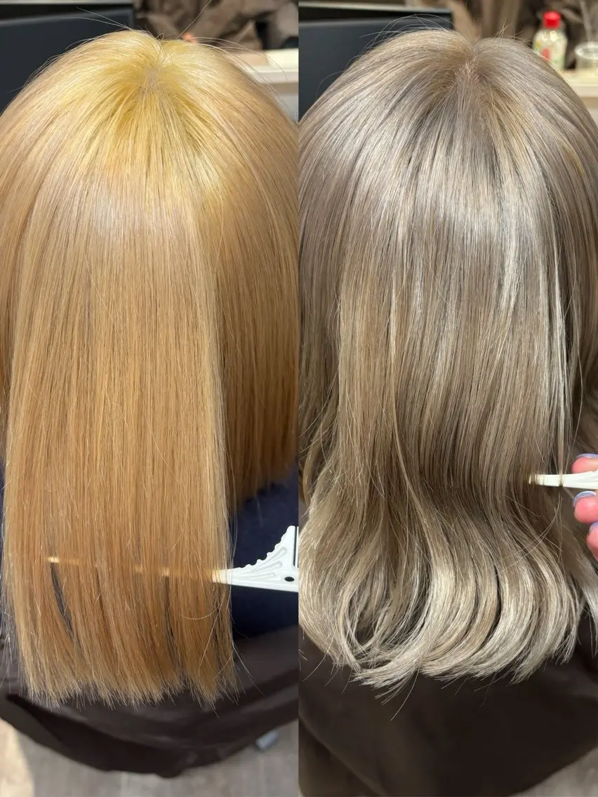 カラー ベージュカラー ヘーゼル ANDIAMO栄 菜帆のヘアスタイル