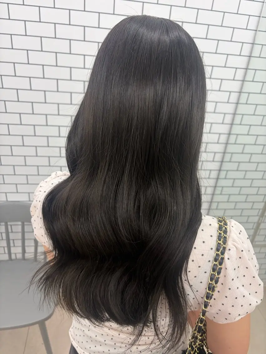 ロング カラー ダークグレー ダークグレージュ グレージュ 髪質改善 トリートメント 大人可愛い/髪質改善 /Misakoのヘアスタイル